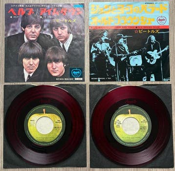 Beatles - 2x Rare Japanese Apple Red Wax 7” - Diverse titels, Cd's en Dvd's, Vinyl Singles, Nieuw in verpakking