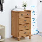 vidaXL Ladekast ASKIM Bruin 45,8 x 40 x 79 cm Massief, Kinderen en Baby's, Kinderkamer | Commodes en Kasten, Verzenden, Nieuw