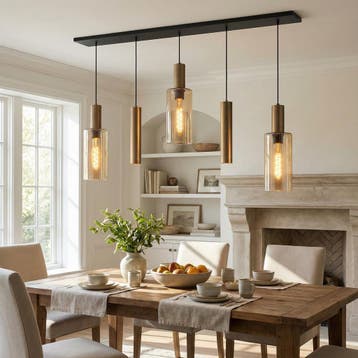 Moderne Hanglamp | Zwart | 2 x GU10 Messing kokers, Ophalen of Verzenden, Nieuw, Metaal, Modern