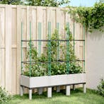 vidaXL Plantenbak met latwerk 120x40x142,5 cm polypropeen, Verzenden, Nieuw, Kunststof