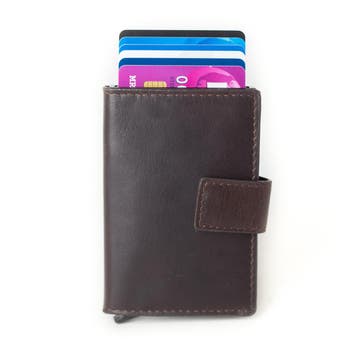 Figuretta Leren Cardprotector RFID Compact - Bruin, Overige merken, Bruin, Verzenden, Nieuw