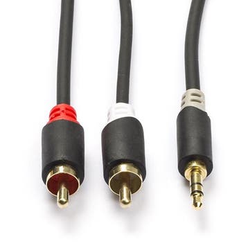 Tulp naar jack 3.5 mm kabel | M  M | Nedis | 10 meter, Verzenden, Nieuw