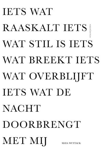 Iets wat raaskalt iets wat stil is iets wat breekt iets wat, Verzenden, Zo goed als nieuw, Maya Wuytack