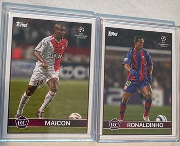 Topps Ronaldinho, Deco, Julio Cesar, Lothar Matthaus,, Nieuw