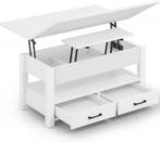 Salontafel met opbergruimte - Koffietafel - 100x50 cm - Wit, Huis en Inrichting, Tafels | Salontafels, Verzenden, Zo goed als nieuw