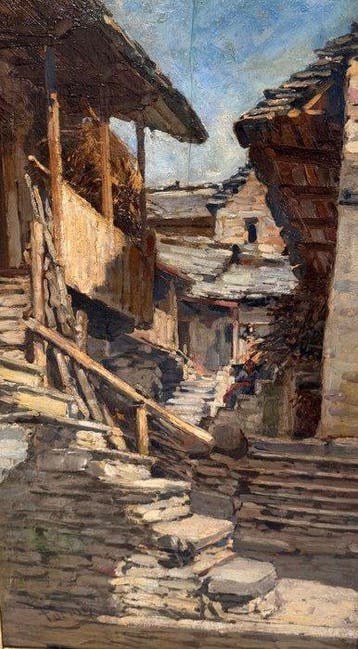 Achille Befani Formis (1832-1906) - Mattino nel vecchio, Antiek en Kunst