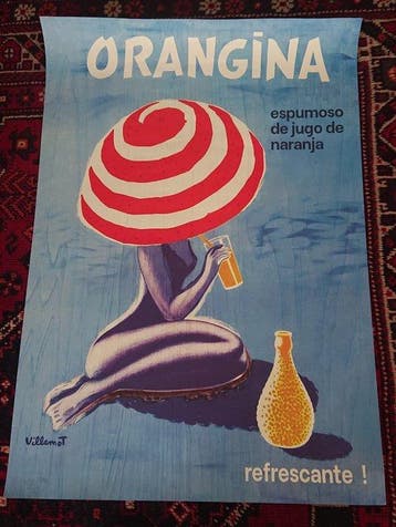 Bernard Villemot - Orangina póster Bernard Villemot ,poster