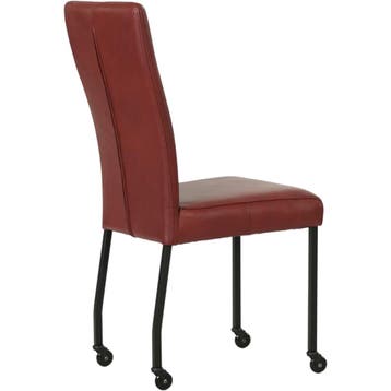 Leren eetkamerstoel Deal - Granada Rouge (rood) - Poten, Huis en Inrichting, Stoelen, Nieuw, Leer, Ophalen of Verzenden, Modern