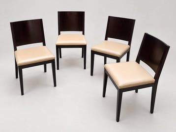 edouard rambaud - Edouard Rambaud - Stoel (4) - Hout, Leder