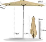 2dekans | Angel Living Parasol 140 x 140 cm - Kantelbaar -, Ophalen of Verzenden, Zo goed als nieuw