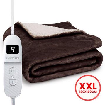 2dekans | Seranova Elektrische Deken XXL - 180x160 cm - 2, Ophalen of Verzenden, Zo goed als nieuw, Bruin