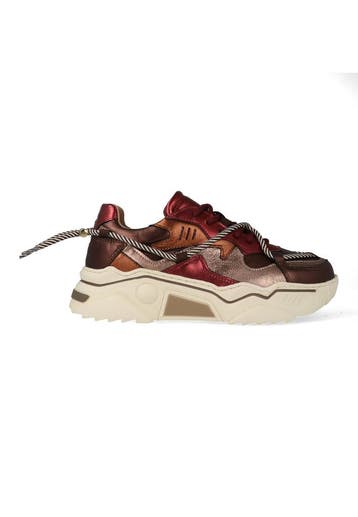 DWRS Sneakers Jupiter Donkerbruin / Bordeaux Rood-41, Verzenden, Nieuw, Bruin