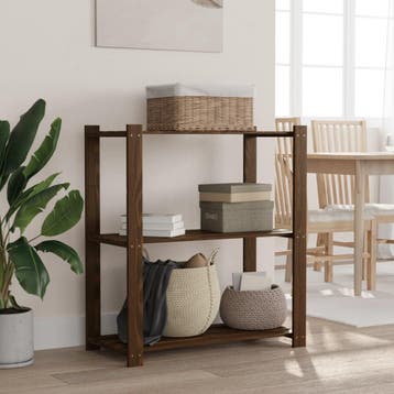 vidaXL Opbergrek 3-laags 80x38x90 cm massief grenenhout, Verzenden, Nieuw