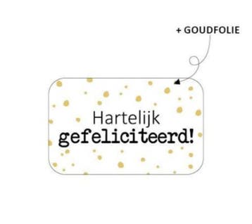 10x Sticker rechthoek Gefeliciteerd (Stickers), Ophalen of Verzenden, Nieuw, Meerdere stickers