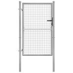vidaXL Tuinpoort gegalvaniseerd staal 100x125 cm zilver, Verzenden, Nieuw