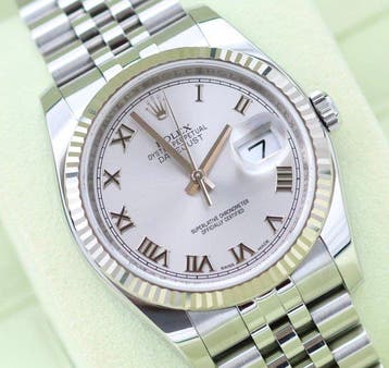 Rolex - Oyster Perpetual Datejust 36 Fluted Gold Bezel,, Nieuw