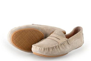 Stefano Lauran Loafers in maat 40 Beige, Kleding | Dames, Schoenen, Verzenden, Beige, Overige typen, Zo goed als nieuw