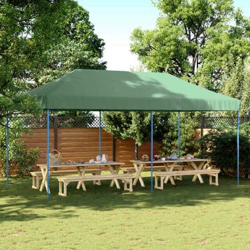 vidaXL Partytent 292 x 580 x 315 cm Groen Oxford Stof, Verzenden, Nieuw, Partytent