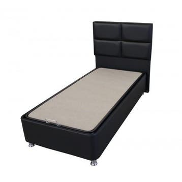 Compleet 1persoons Boxspring met Koudschuim HR45 matras, Ophalen of Verzenden, Nieuw