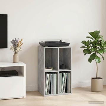 vidaXL Platenkast Betongrijs 44,5 x 36,5 x 74,5 cm Bewerkt, Huis en Inrichting, Verzenden, Nieuw