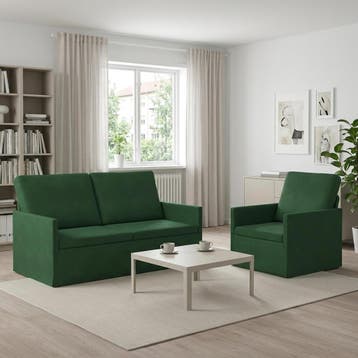 vidaXL Bankstel 2 pcs Jungle Groen Katoen Stof, Verzenden, Nieuw, Metaal, Minder dan 150 cm
