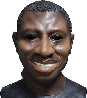 Zwarte man masker (lachend gezicht), Verzenden, Nieuw