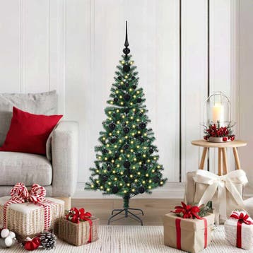vidaXL Kunstmatig Voorverlicht Kerstboom Groen 120 cm PVC en, Verzenden, Nieuw
