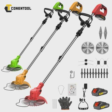 Krachtige 21V Accu Grastrimmer 15000RPM - Inklapbaar, met 5, Verzenden, Nieuw