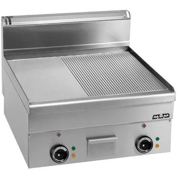 Bak-/Grillplaat | MINIMA 600 | Elektrisch | Glad/Gegroefd, Verzenden, Nieuw in verpakking