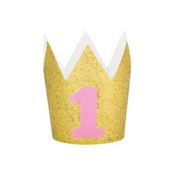 Mini Kroontje 1 Jaar Roze, Ophalen of Verzenden, Nieuw
