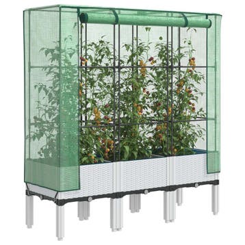 vidaXL Plantenbak verhoogd met kashoes 120x40x140 cm, Verzenden, Nieuw, Minder dan 60 cm, 60 cm of meer