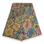 Afrikaanse stof - Blauw Goud Vintage Garden Bloom - Special, Ophalen of Verzenden, Nieuw