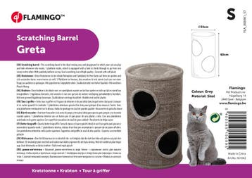 Krabton Flamingo Greta S Grijs/Naturel – Krabmeubel voor.., Verzenden, Nieuw
