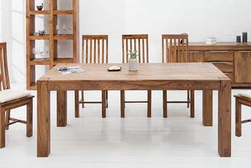 Massief houten eettafel MAKASSAR 200cm bruin sheesham,, Ophalen of Verzenden, Nieuw
