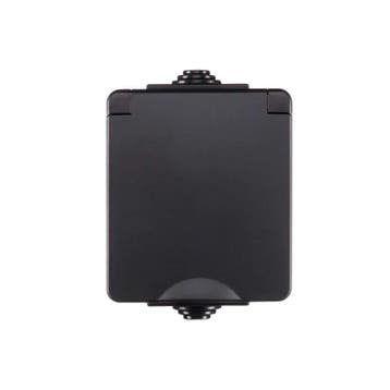 ION INDUSTRIES | OPBOUW WANDCONTACTDOOS | IP55 | ZWART, Nieuw