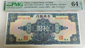 China. - 10 Dollars 1928 - Pick 197h (Zonder minimumprijs)
