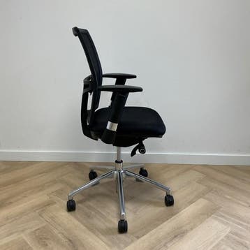 ergonomische bureaustoel met gaasrug en lendesteun, zwart -, Ophalen of Verzenden, Ergonomisch, Nieuw, Bureaustoel