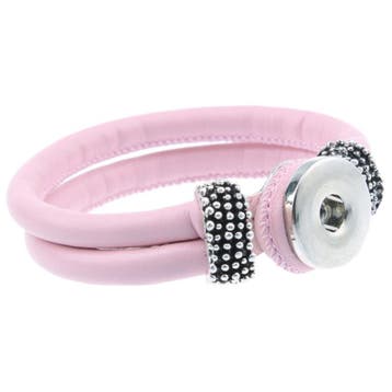 Fako Bijoux - Armband Voor Click Buttons - Rond - Roze, Verzenden, Nieuw