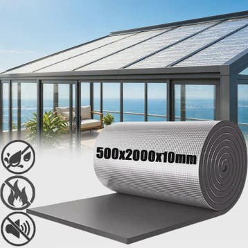 Zelfklevende Aluminium Isolatiemat 500x2000x10mm - Warmte- e, Verzenden, Nieuw