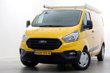 Ford Transit Custom 340 2.0 TDCI 130pk L2H1 Trend Airco/Trek, Gebruikt, Euro 6, Geel, Dealer onderhouden