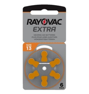 Rayovac Hoorapparaat batterij 13AU oranje (6 stuks), Ophalen of Verzenden, Nieuw