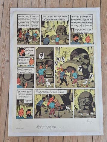 Tintin - Lithografie WWF - Vol 714 naar Sidney - N&S - 1981, Boeken, Nieuw