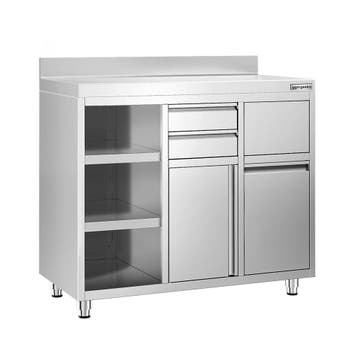 GGM Gastro | Koffiemachine onderkast RVS werkkast | UKSI126L, Huis en Inrichting, Keuken | Servies, Verzenden, Nieuw