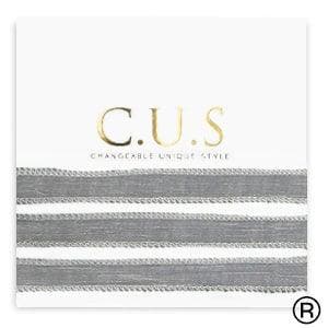 1 x C.U.S® sieraden lint Shimmery grey ca. 55x1.2cm, Ophalen of Verzenden, Nieuw, Draad