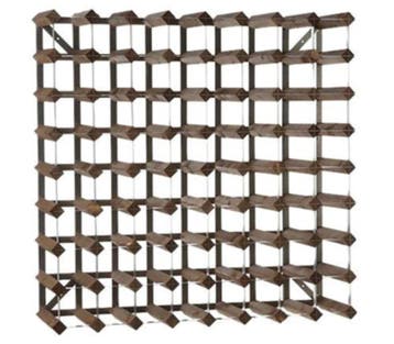 Wijnrek 72 flessen | 80,4 x22,8 x (h) 80,4cm | Hout / Metaal, Verzenden, Nieuw in verpakking