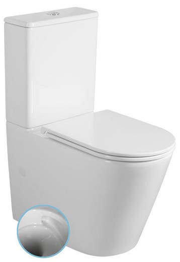 BWS AVI duoblok Rimless Glans wit Tornado Spoeling incl, Doe-het-zelf en Verbouw, Sanitair, Ophalen of Verzenden, Nieuw, Overige typen