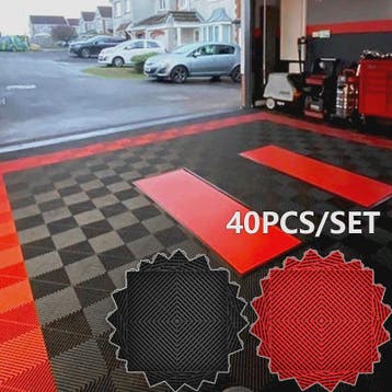 40x40cm Garage Vloertegels - 40 Stuks Set - Interlocking Pol