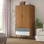 vidaXL Kledingkast MOLDE 90x55x175 cm massief grenenhout, Verzenden, Nieuw