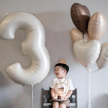 Grote Cijfer Folieballon Crème Karamel voor Feestdecoratie, Verzenden, Nieuw