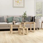 vidaXL 3-delige Tafeltjesset bewerkt hout sonoma, Huis en Inrichting, Tafels | Bijzettafels, Verzenden, Nieuw, 45 tot 60 cm